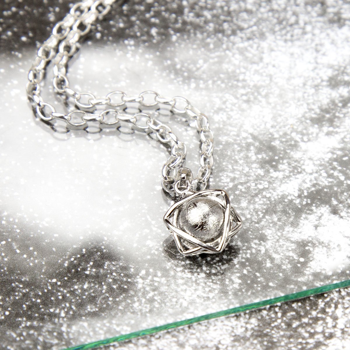 Meteorite Orb and Star Necklace