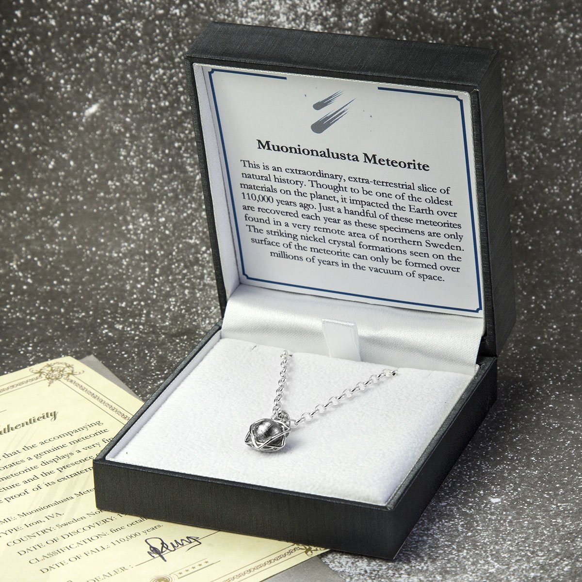 Meteorite Orb and Star Necklace