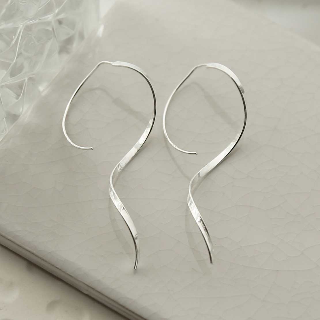 Sterling Silver Helix Threader Earrings