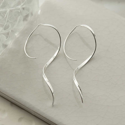 MD359 STERLING SILVER HELIX THREADER EARRINGS 1