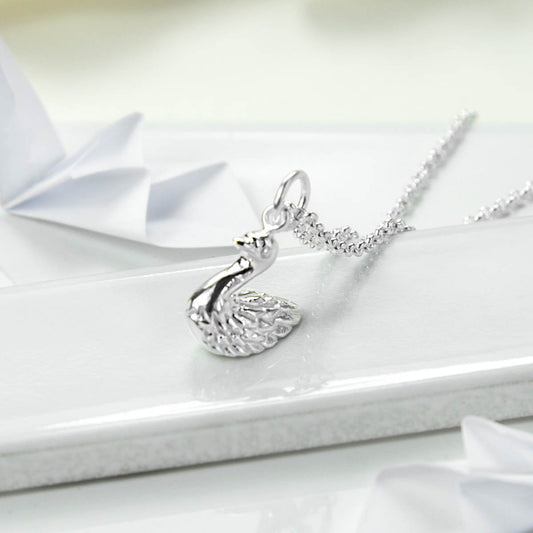 MB147SterlingSilverSwanNecklace