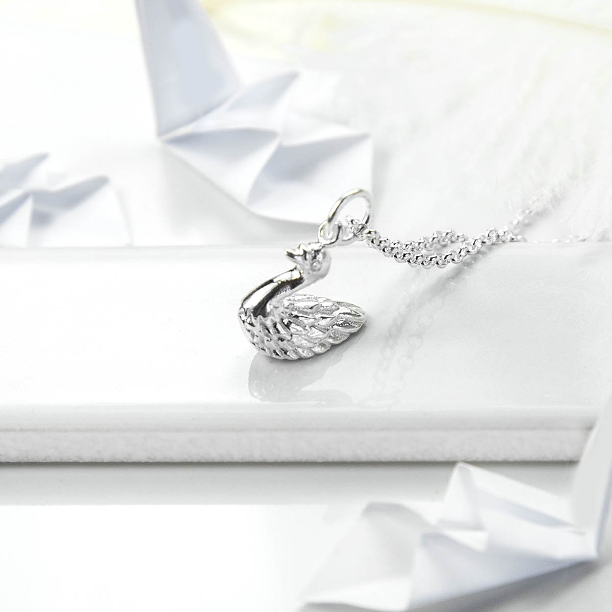 Sterling Silver Swan Necklace