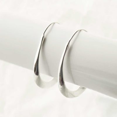 MD364 STERLING SILVER BOLD LOOP HOOPS 7