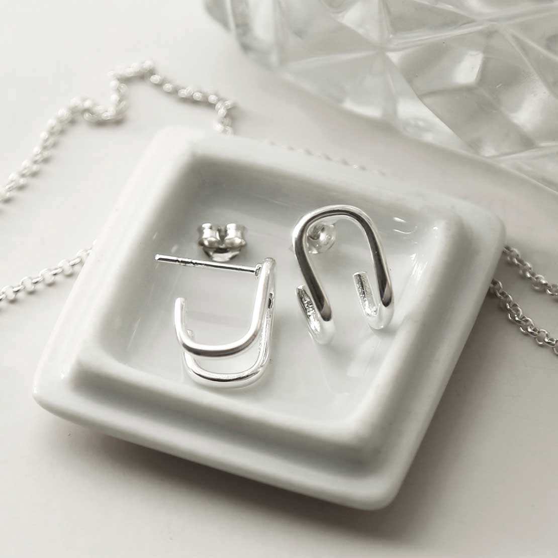 Sterling Silver Saddle Studs