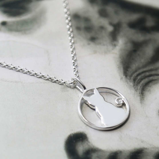 MD368 STERLING SILVER CAT NECKLACE 3