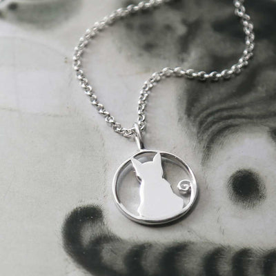 MD368 STERLING SILVER CAT NECKLACE 4