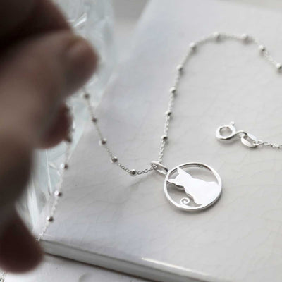MD368 STERLING SILVER CAT NECKLACE 5