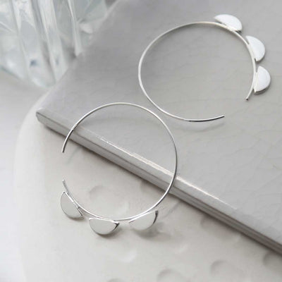 MD372 STERLING SILVER ALASKA HOOPS 4