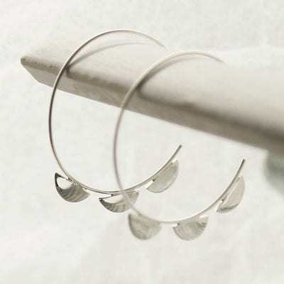MD372 STERLING SILVER ALASKA HOOPS 6