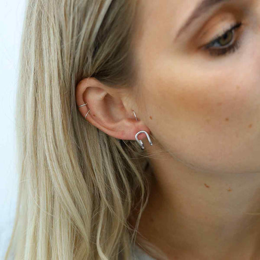 MD367 STERLING SILVER SADDLE STUDS MODEL 2