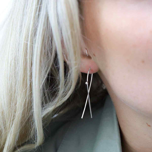 MS1223S STERLING SILVER BELUGA HOOPS MODEL