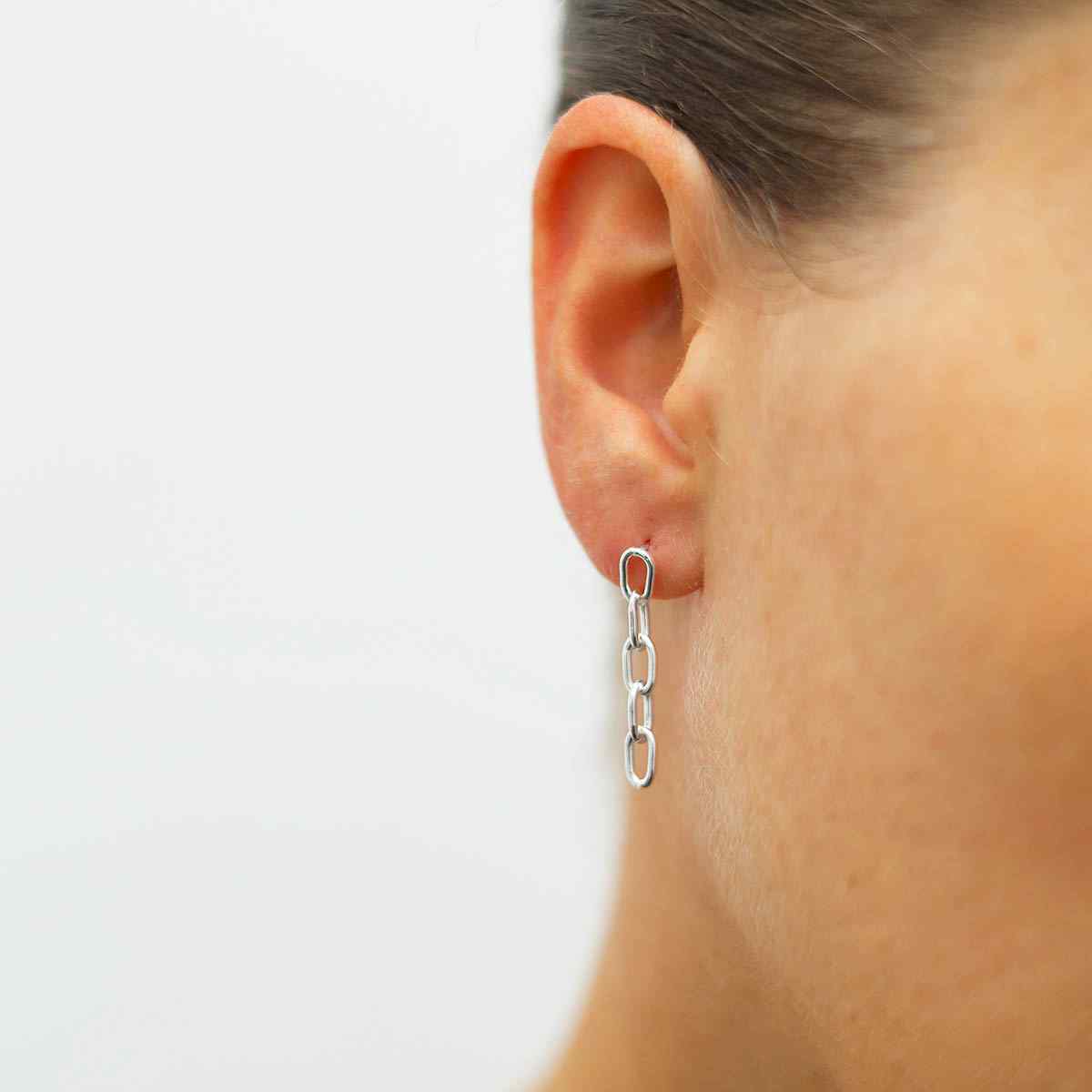 Sterling Silver Simple Chain Earrings