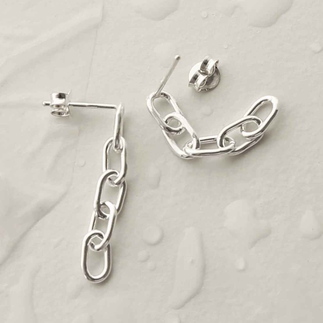 Sterling Silver Simple Chain Earrings
