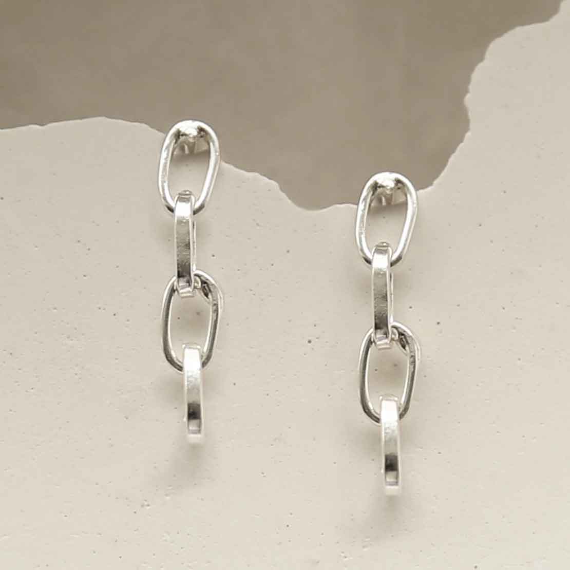 Sterling Silver Simple Chain Earrings