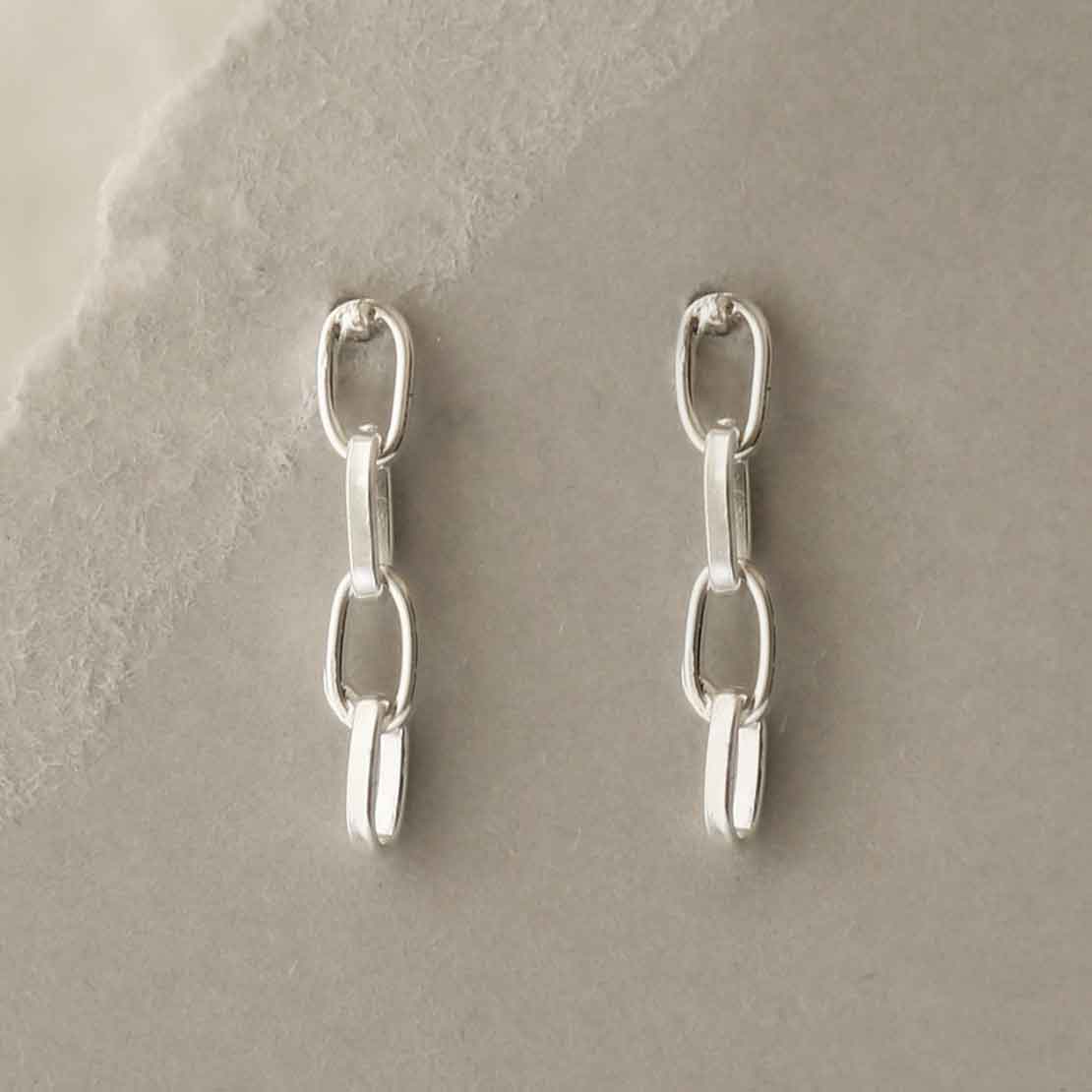 Sterling Silver Simple Chain Earrings