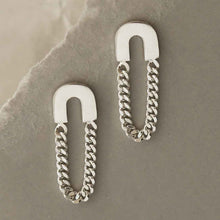 MG011 STERLING SILVER ARCH CHAIN EARRINGS 4