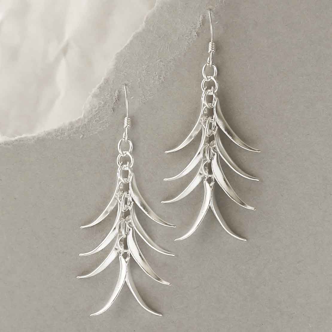 Sterling Silver Tropical Dangly Earrings