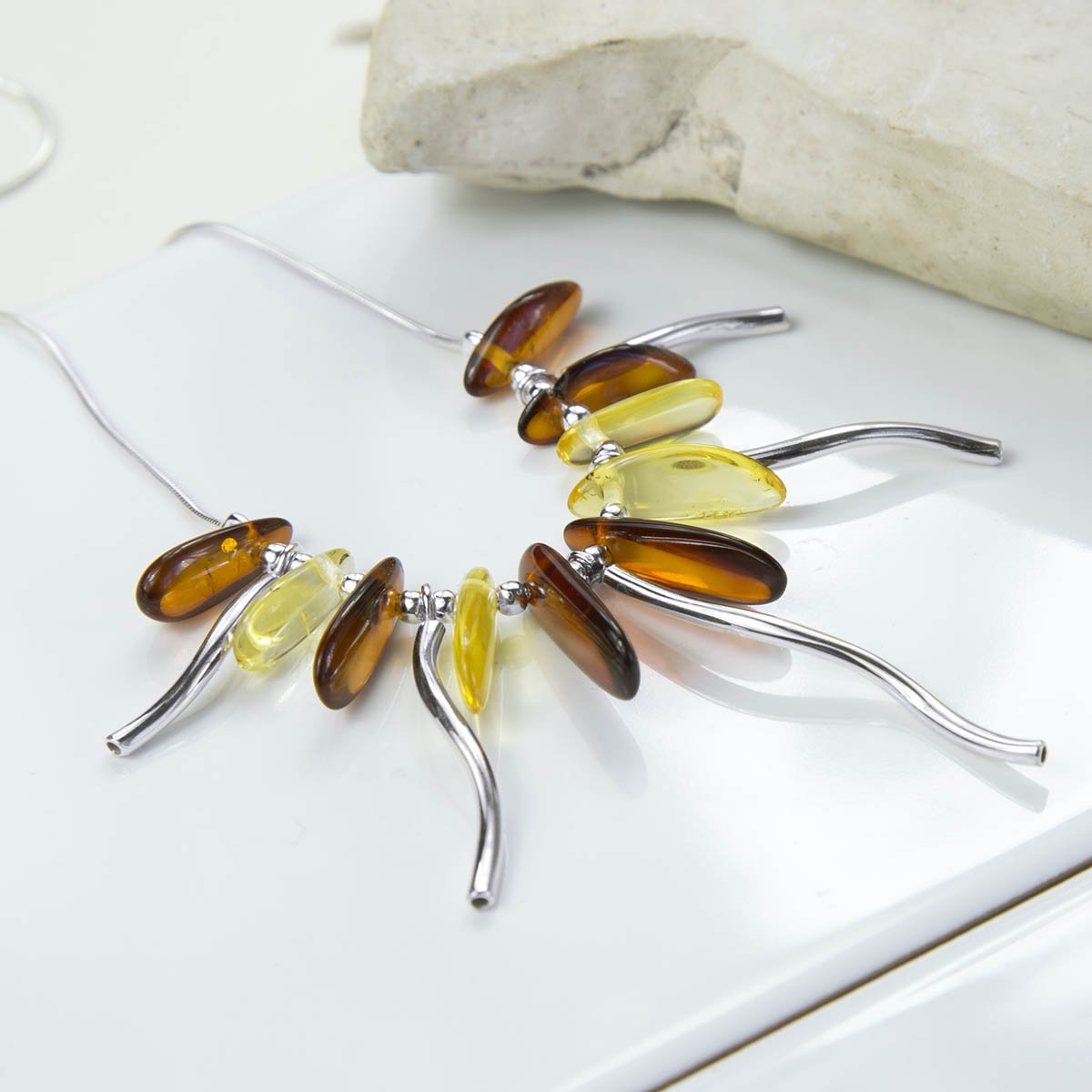 Sterling Silver Amber Dreams Necklace