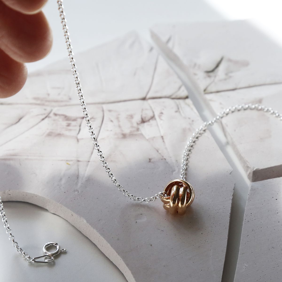 Sterling Silver Forever Knot Necklace