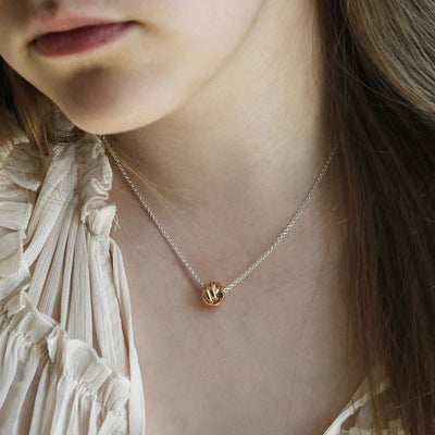 ME436RGSterlingSilverRoseGoldPlatedForeverKnotNecklace3