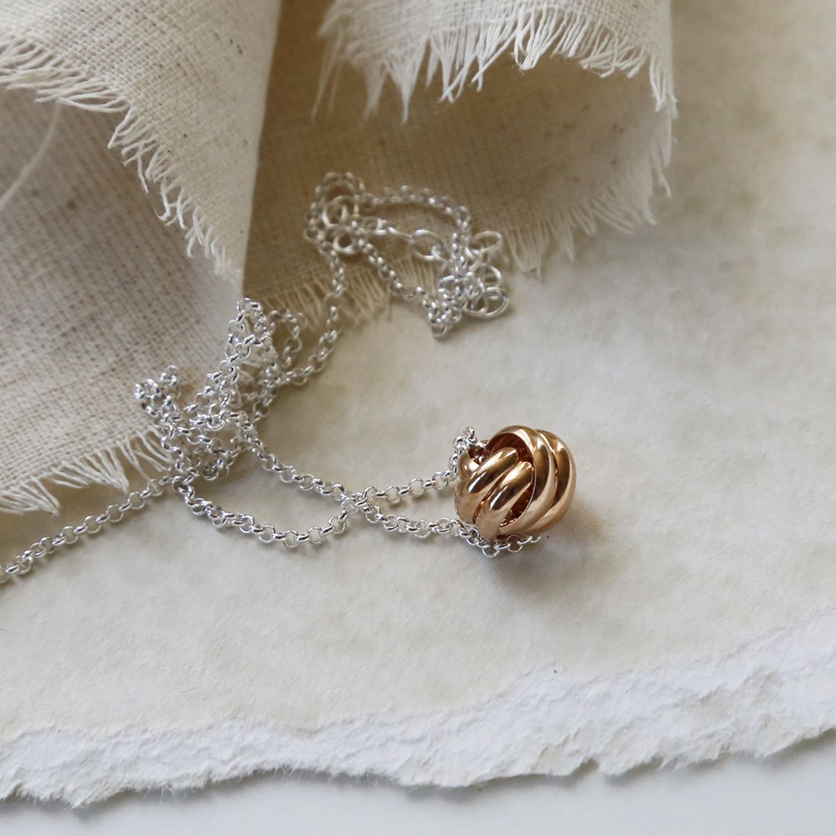 Sterling Silver Forever Knot Necklace