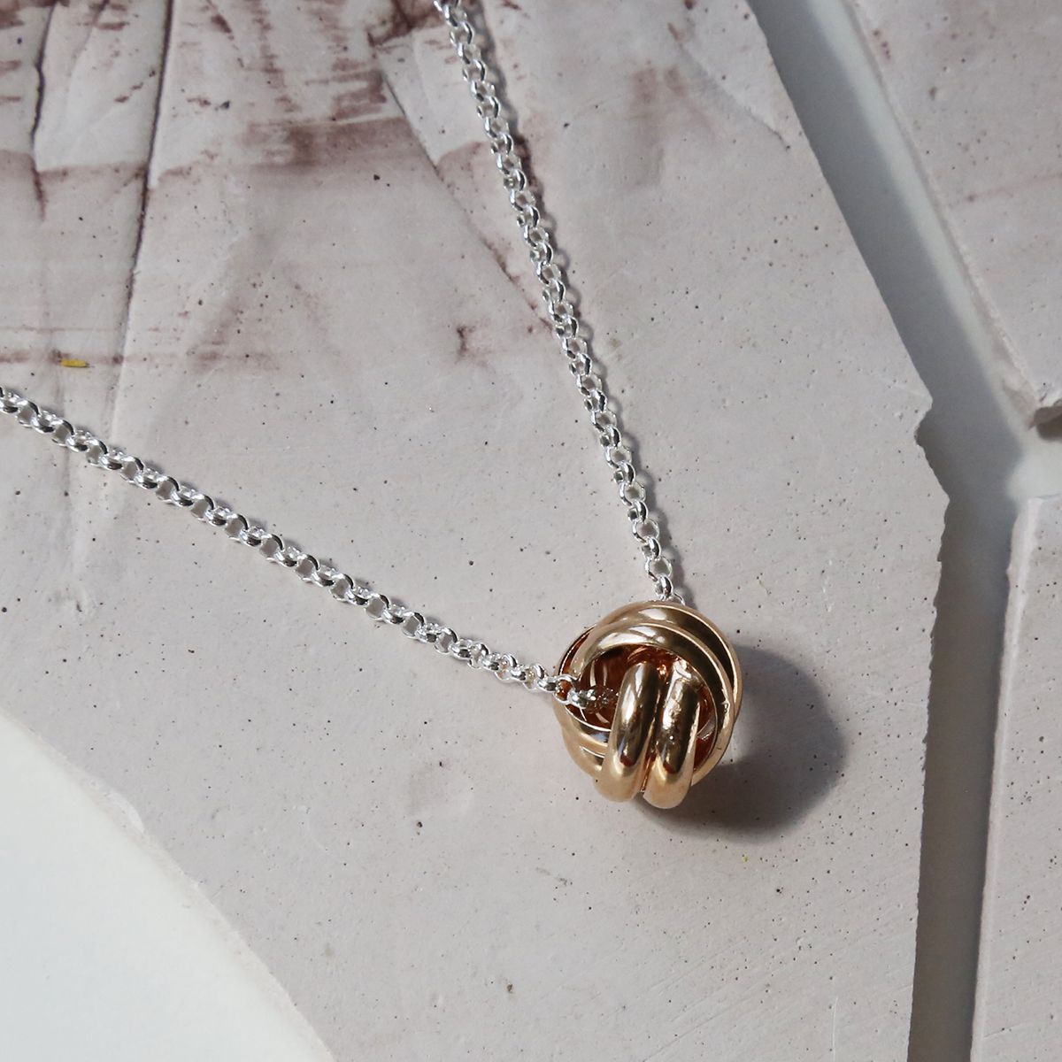 Sterling Silver Forever Knot Necklace