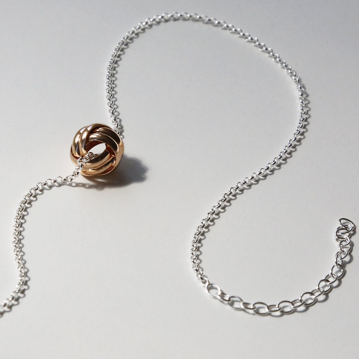 Sterling Silver Forever Knot Necklace