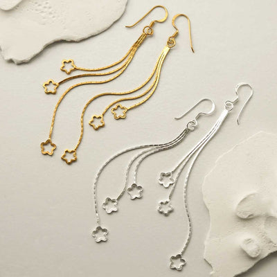 MS1232 STERLING SILVER SHOOTING STARS EARRINGS GROUP