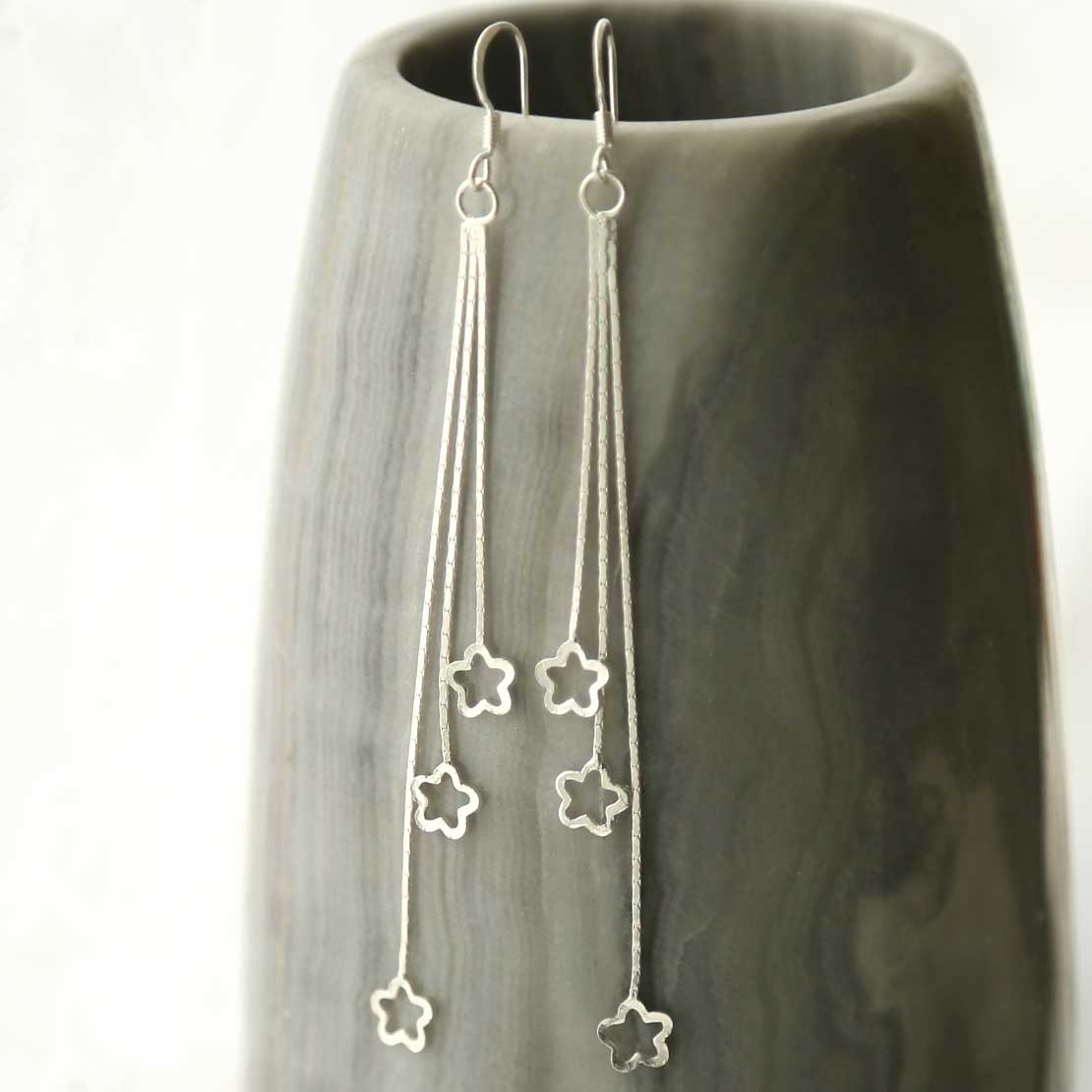 Sterling Silver Shooting Stars Earrings