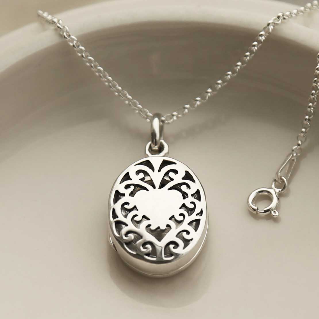 Sterling Silver Vintage Oval Locket