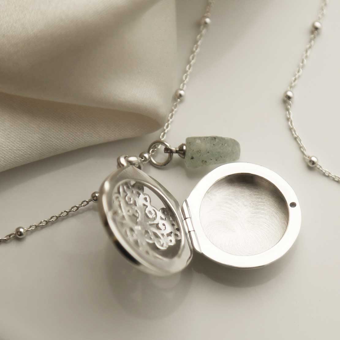 Sterling Silver Filigree Tree Locket