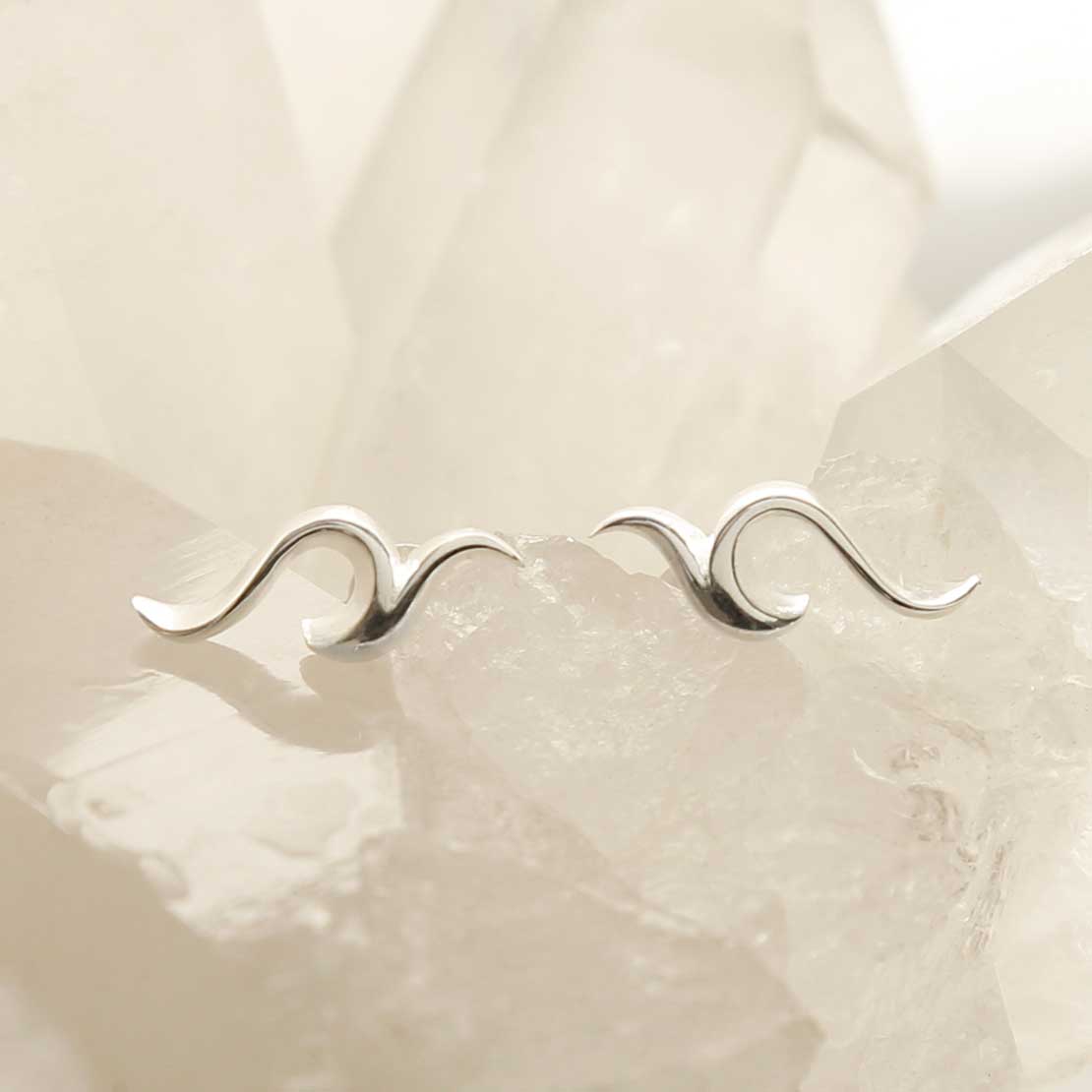Sterling Silver Tribal Flame Studs