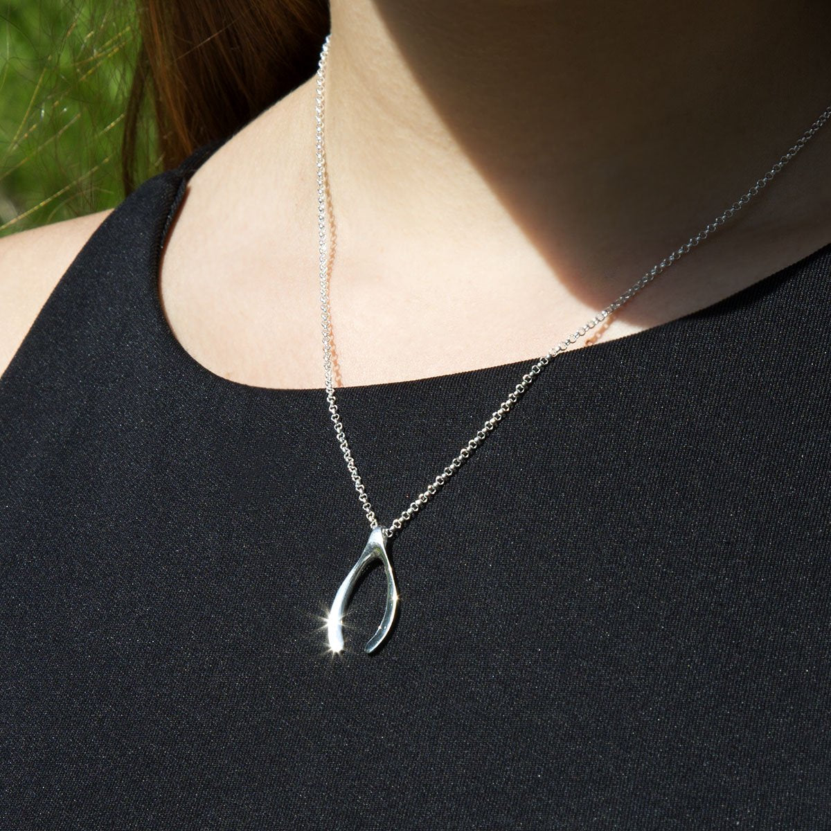 Sterling Silver Wishbone Studs
