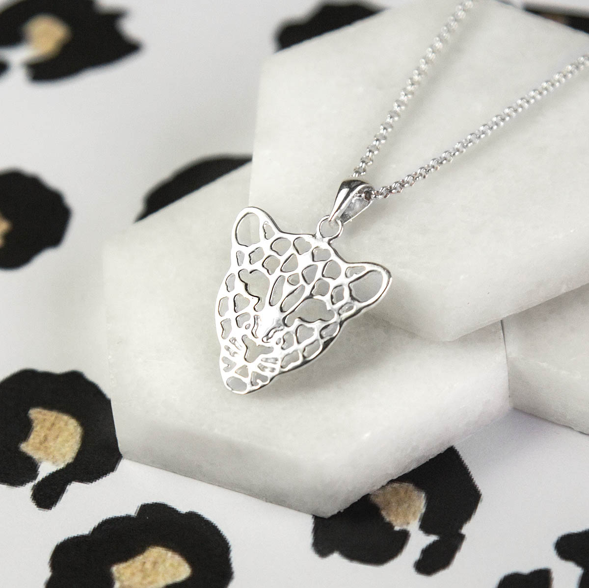 Sterling Silver Leopard Necklace