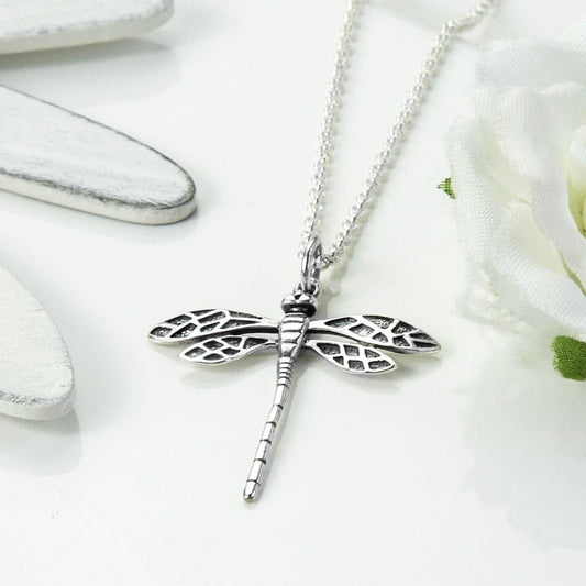 MC160P SILVERDRAGONFLYNECKLACE 003