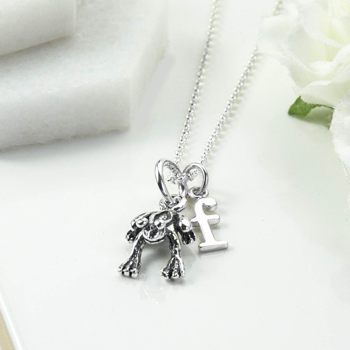 Sterling Silver Frog Necklace
