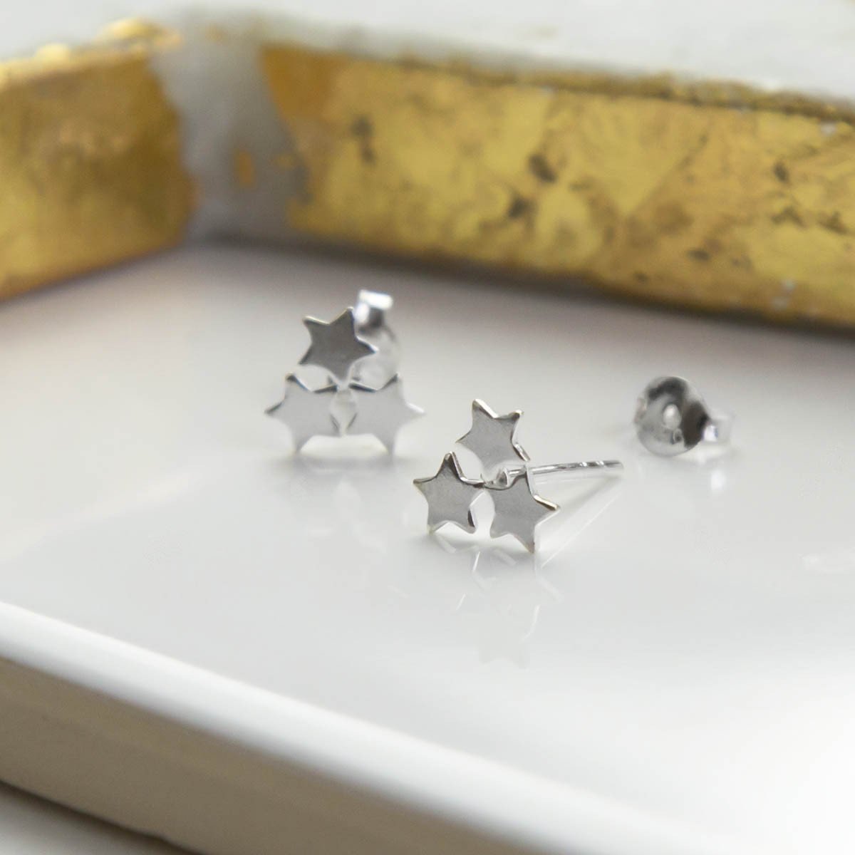 Sterling Silver Star Stud Earrings