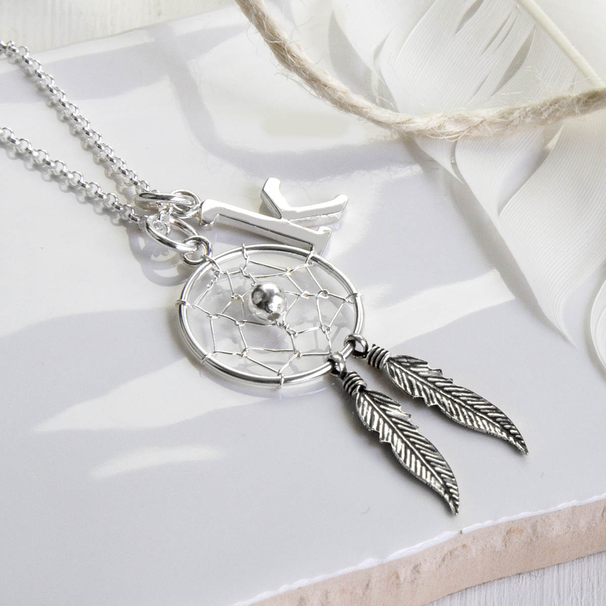 Sterling Silver Dream Catcher Necklace
