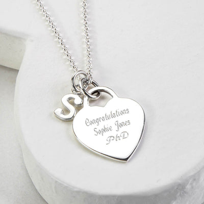 MC259P STERLINGSILVERLARGEENGRAVABLEHEARTNECKLACE 003