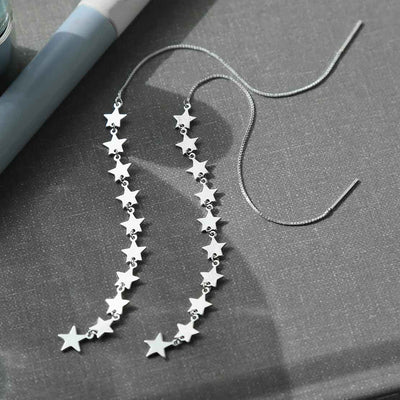 ML974 STERLING SILVER STAR CHAIN THREADERS 1