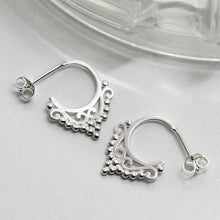 ML978 STERLING SILVER DALIA HOOPS STUDS 6