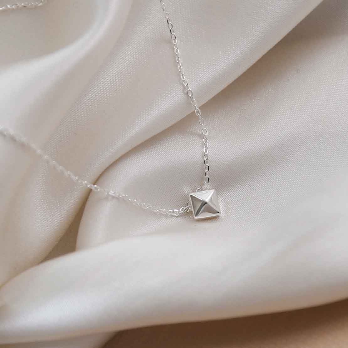 Sterling Silver Geometric Necklace