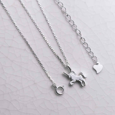 ML981 STERLING SILVER UNICORN NECKLACE 2