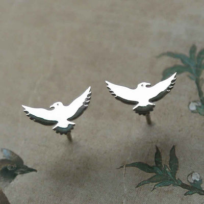 ML982E STERLING SILVER FALCON STUDS 4