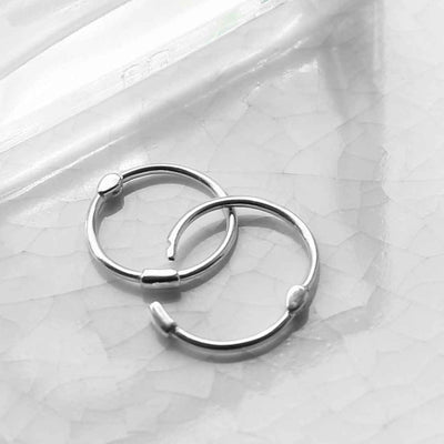 ML983 STERLING SILVER EVERYDAY HOOPS 4