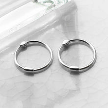 ML983 STERLING SILVER EVERYDAY HOOPS 5