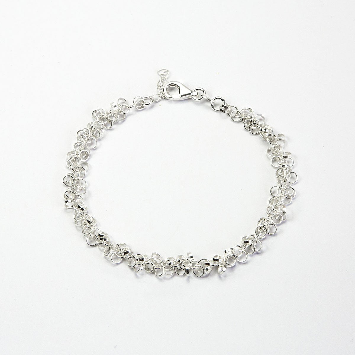 Sterling Silver Velvet Circles Bracelet