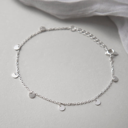 ML919B STERLING SILVER COIN CHARM BRACELET 1