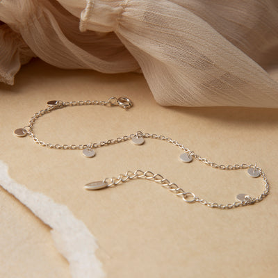 ML919B STERLING SILVER COIN CHARM BRACELET 2