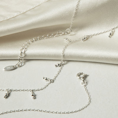 ML968N STERLING SILVER HANGING LANTERNS NECKLACE 3